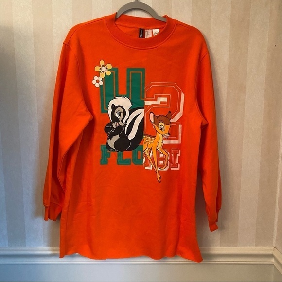 H&M Dresses & Skirts - H&M Oversized Disney Bambi Sweatshirt Dress Size Medium